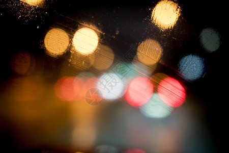 市内夜街道灯光模糊 照片高质量背景图片