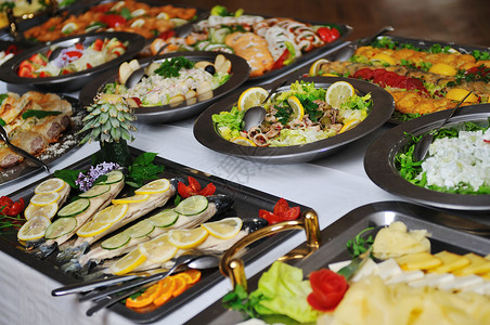 自助自助餐食品 餐饮 蔬菜 刀具 美食 庆典 沙拉图片