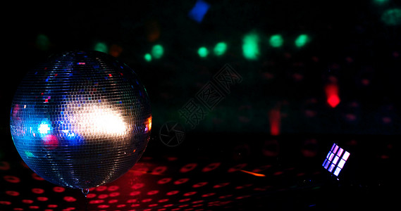 迪斯科球 假期 娱乐 蓝色的 俱乐部 镜子 聚光灯 夜店 流行音乐背景图片