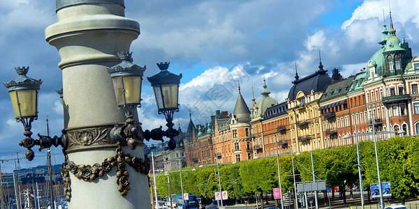 罗蒙环球城瑞典斯德哥尔摩市风景城背景