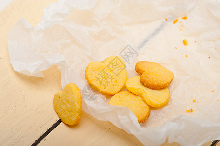 心形短面包的情人节饼干 糕点 甜的 小吃 百事吉背景图片