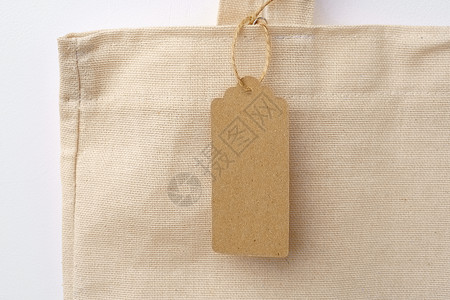 ps手提袋绳子白色背景上空白标签用于购物的生态袋 营销 展示背景