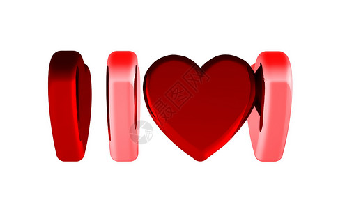 3D 说明心脏浪漫背景 光滑 3d图 优雅 假期 爱背景图片