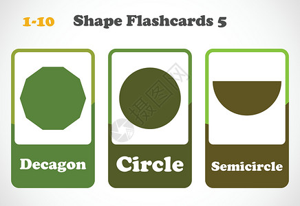 适合儿童的几何形状抽认卡。儿童教育材料。学习形状图片