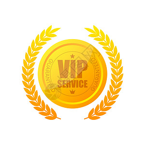 专属的金色象征，闪闪发光的标签 VIP 服务图片