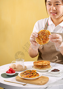 土家族手工土家酱香饼千层葱油小吃图片