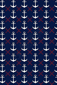 水手素材卡通蓝色帆船水手大海背景设计图片
