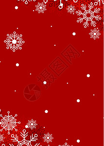 手绘圣诞饰品红色圣诞节新年春节喜庆矢量背景下载设计图片