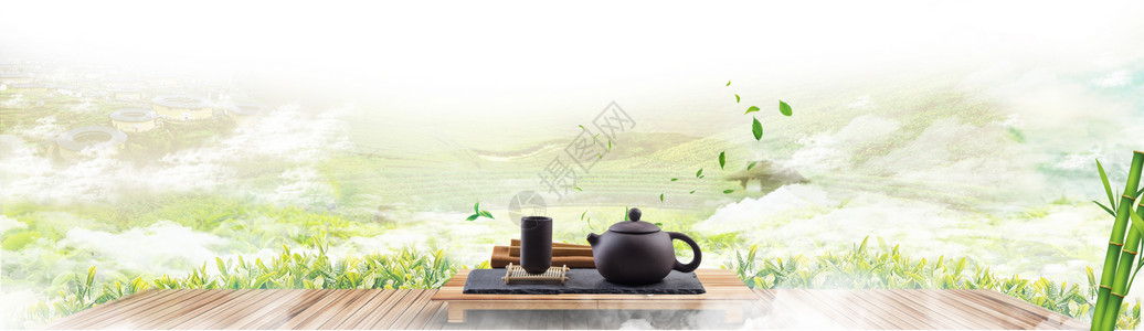 茶叶陈列电商茶叶海报背景图设计图片
