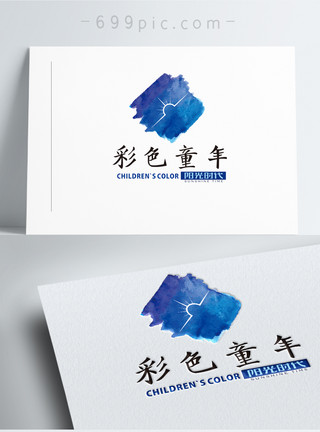 彩色花环矢量图彩色童年活动logo设计模板