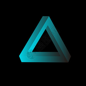 汽修logo潘洛斯三角可自行渐变设计图片