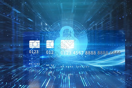 蓝色vip卡信息安全设计图片