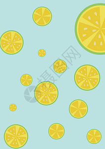 酸味剂柠檬之夏插画