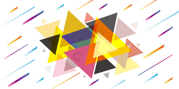 时尚艺术海报三角形元素图案背景设计图片