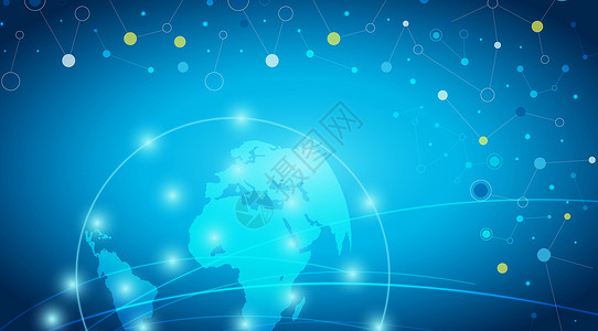 科技地球信息技术蓝色背景高清图片