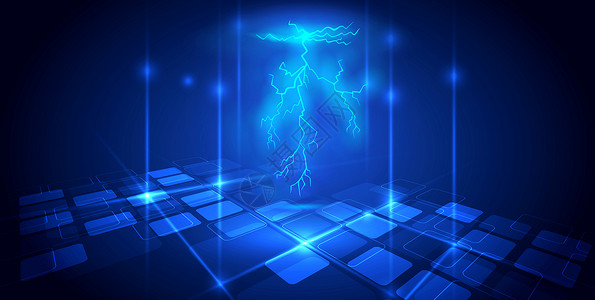电商数据科技闪电线条炫酷背景设计图片