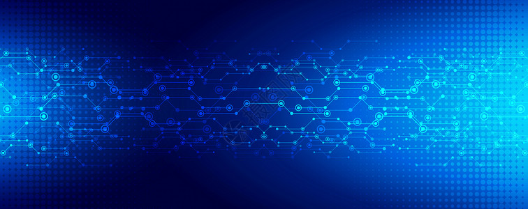 人工智能企业科技线条信息技术蓝色背景设计图片