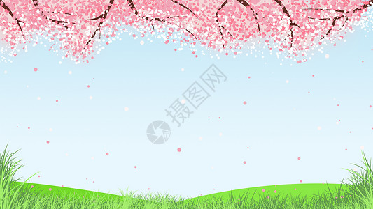 树枝与红果实春花烂漫背景设计图片