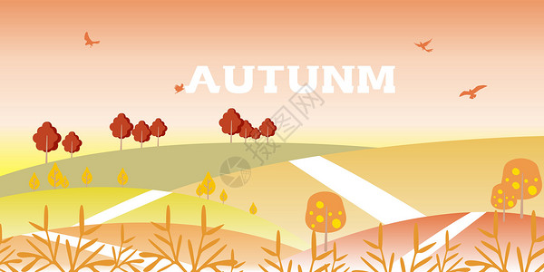 秋天矢量背景背景图片
