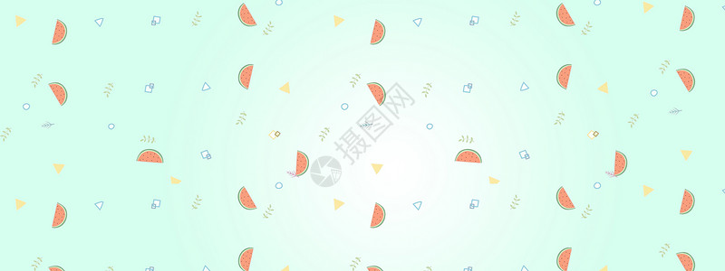 可爱西瓜杯飘舞的西瓜设计图片