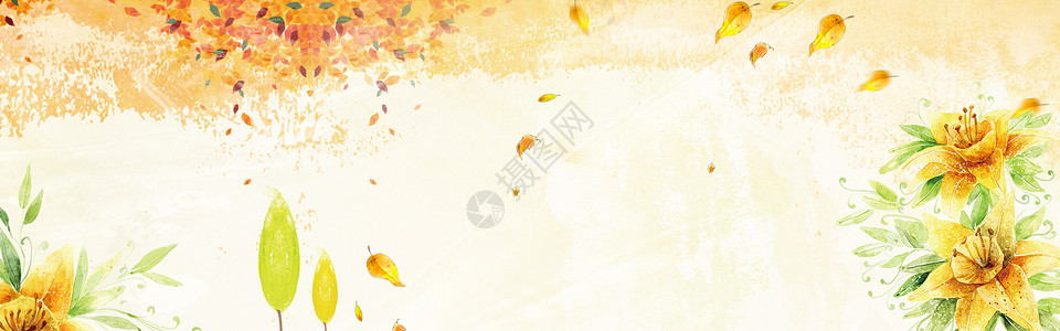秋装模版秋季背景设计图片