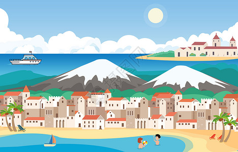 两西西里西西里岛旅游记插画