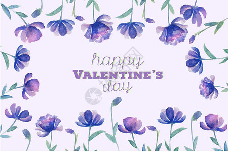 紫色爱心花朵七夕图片背景设计图片