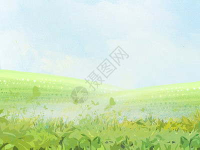 草地插画背景背景图片