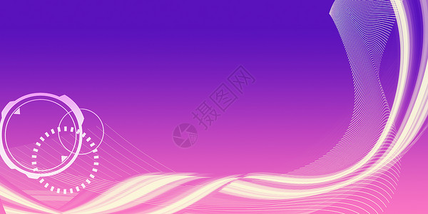商务科技动感酷炫动感紫色曲线背景板背景图片