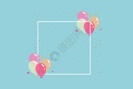 节日彩色气球节日气球背景设计图片