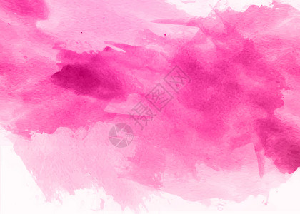 墨迹笔刷素材手绘粉色水彩背景插画