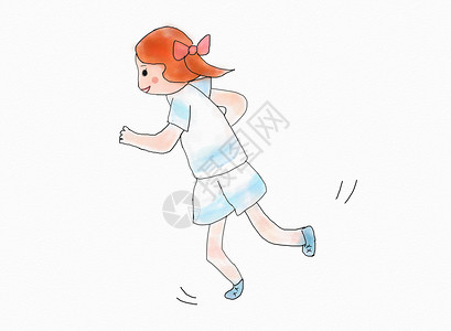 跑步女孩背景图片