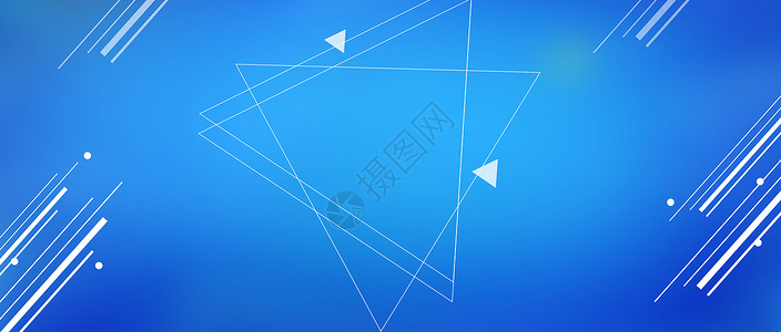 蓝色几何三角蓝色科技背景设计图片