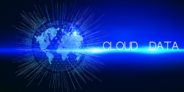 云数据蓝色科技背景高清图片