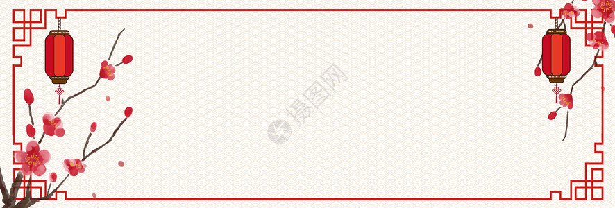 古典中国风梅花背景背景图片
