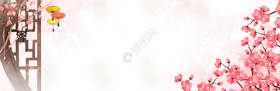 粉色桃花背景背景图片