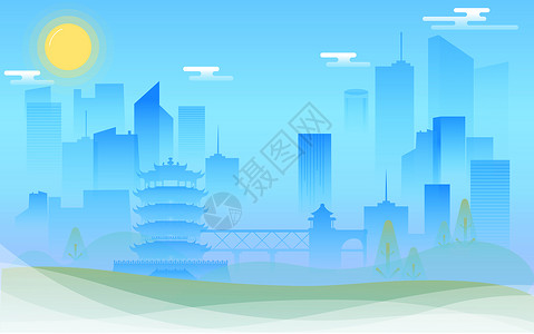 武汉景点建筑背景背景图片