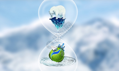 保护冰川保护环境设计图片