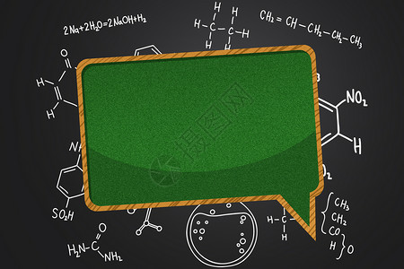 绿植边框元素黑板上的小黑板设计图片
