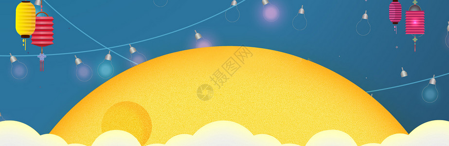 中秋节太阳月亮风筝高清图片