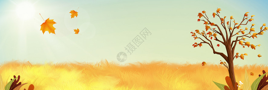 黄色卡通太阳秋季设计图片