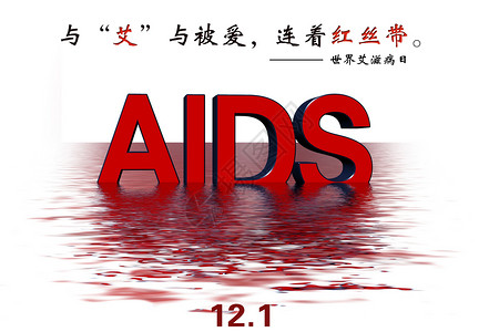 纯英文世界哮喘日世界艾滋病日设计图片