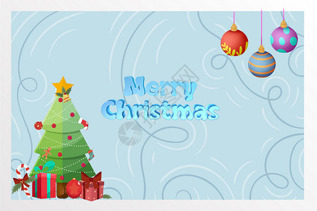 简洁明信片圣诞节设计图片