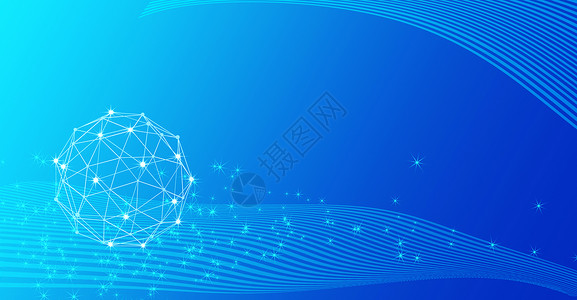 科技展板背景蓝色科技商务背景设计图片