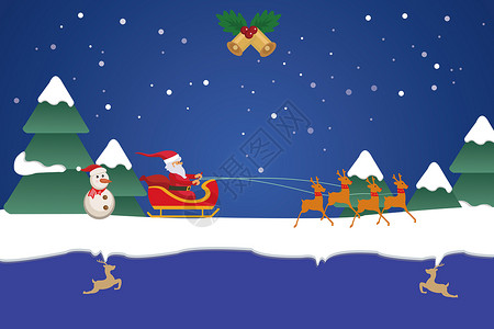 雪人滑雪圣诞节设计图片