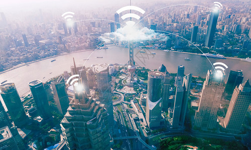 城市互联网科技背景图片