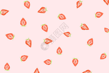 手绘草莓壁纸背景图片