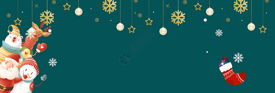 绿色圣诞圣诞节背景设计图片