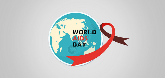 红色艾滋病标志世界艾滋病日设计图片