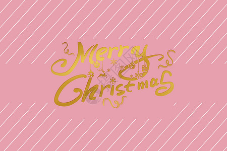 粉色热销艺术字圣诞节背景设计图片